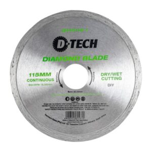 D-Tech Diamond Blade, Continuous Rim, D115mm X B22.23mm | DT10115-1