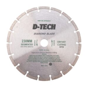 D-Tech Standard Diamond Blade, Segmented, D230mm X B22.23mm | DT20230-1