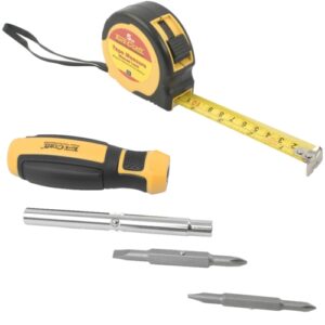 Tork Craft 6-In-1 Screwdriver & 5M Tape Measure Kit | KT2302