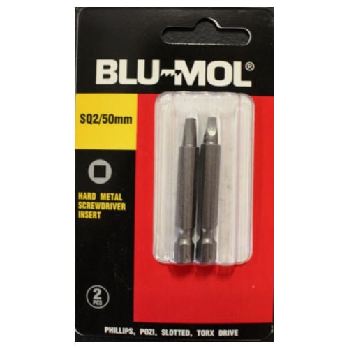 Blu-Mol Square Pwr Bit S2 No.1X50mm 2Pc