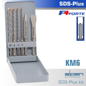 Sds plus mixed set sds 5 6 8 10mm x 160-chisel-flat 20 x 140-point 140(ALP KM6)