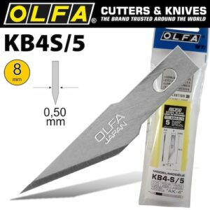 Olfa precision art blade 5/pack 8mm(BLA KB4S5)
