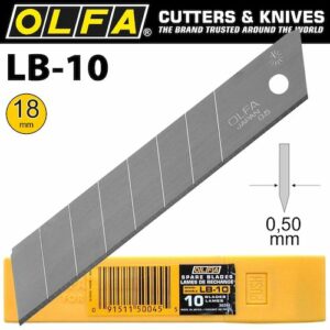 Olfa blades lb-10 10/pack 18mm(BLA LB10)