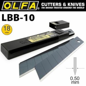 Olfa blades excel black 10 pack ultra sharp 18mm(BLA LBB10)