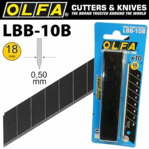 Olfa blades excel black 10/pk carded ultra sharp 18mm(BLA LBB10B)
