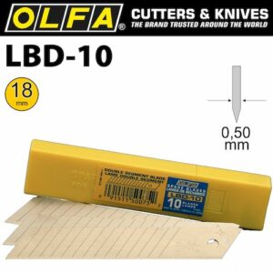Olfa double segmented heavy duty blades lbd-10 10/pack 18mm(BLA LBD10)