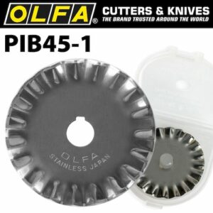 Olfa blades rotary pinking cutter 1/pk 45mm(BLA PIB451)