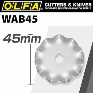 Olfa blades rotary wave cutter 45mm 1/pk(BLA WAB451)