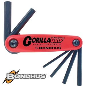 Hex end fold up wrench 6pc 3-10mm gorillagrip(BON BH12595)