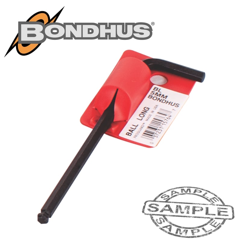 Hex ball end l-wrench 5.0mm proguard single bondhus(BON BH15764)