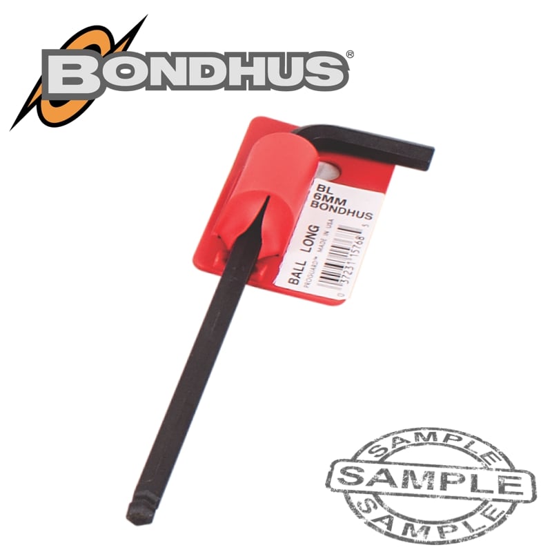 Hex ball end l-wrench 6.0mm proguard single bondhus(BON BH15768)