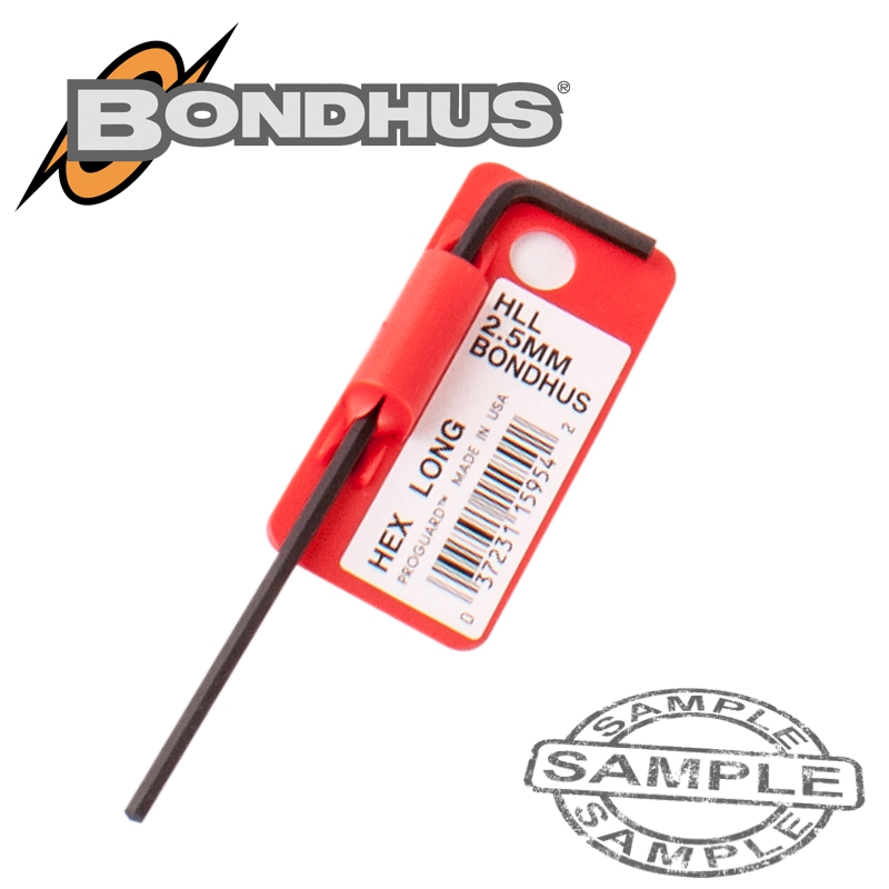 Hex end l-wrench 2.5mm proguard single bondhus(BON BH15954)