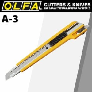 Olfa two way cutter graphic knife c/w multiple blade reapp. system(CTR A3)