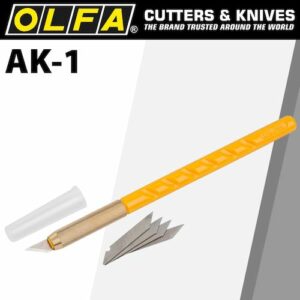 Olfa cutter model ak-1 art knife x25 spare blades(CTR AK1)