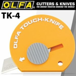 Olfa touch knife 32 per pack on hang up display card(CTR TK4)
