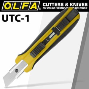 Olfa utility knife with solid blade non slip grip heavy duty(CTR UTC1)