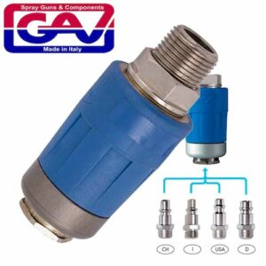Safety quick coupler 3/8 m packaged two stage release(GAV AB-2P)
