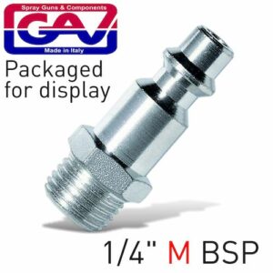 Quick coupler/inserts1/4'm usa packaged(GAV43-1P)