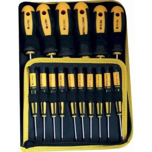 Screw driver set 16 pc in canvas bag standard & precision sizes incl(KT2316)