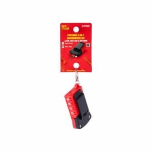 Portable 4-in-1 screwdriver set ph/sl with led;belt clip.key ring(KT7001)