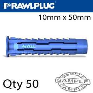 Universal nylon plug x10mmx50mm x50-box(RAW 4ALL-10)