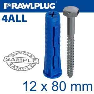 Universal plug 4all 12 with hex head screw 8.0x80(RAW 4ALL-12-80)