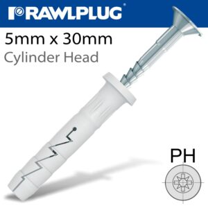 Hammer-in fixing 5x30mm cyl head700/pack(RAW R-C1-FX-N-05C030)