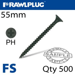 Drywall screw fine thread 3.5mmx55mm x500-box(RAW R-FS-3555)