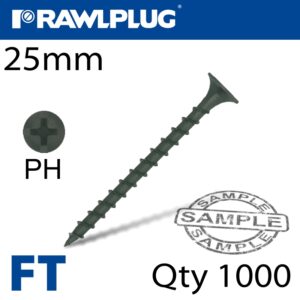 Drywall screw coarse thread 3.5mmx25mm x1000-box(RAW R-FT-3525)