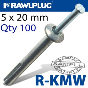 Kmw metal hammer fixing 5x20mm x100 per box(RAW R-KMW-05020)