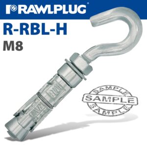 Hook bolt m8x98mm x25 -box(RAW R-RBL-08HW)