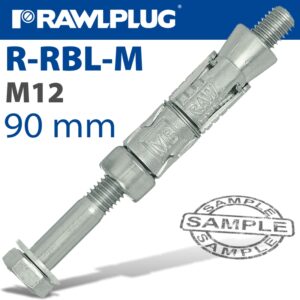 Shield anchor m12x90x10mm x25-box (20mm hole)(RAW R-RBL-M12-10W)