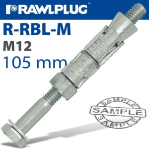 Shield anchor m12x105x25mm x25-box (20mm hole)(RAW R-RBL-M12-25W)