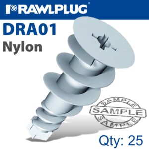 Nyl self drill drywall fixing x25-bag(RAW R-S1-DRA01-25)