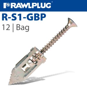 Hammer in fixing plasterboard+screws 10.5x30mm x12-bag(RAW R-S1-GPB-12)