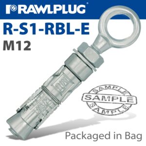 Rawlbolt shield anchor eyebolt m12x70mm 2 per bag(RAW R-S1-RBL-12E-2)