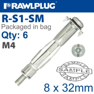 Interset cavity fixing m4x32mm x6-bag(RAW R-S1-SM04032-6)