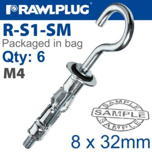 Interset cavity fixing m4x32mm x6-bag hook(RAW R-S1-SM04032S-6)