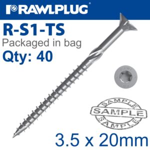 R-ts hardened screw 3.5x20mm x40 per bag(RAW R-S1-TS-3520)