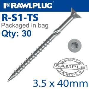 R-ts hardened screw 3.5x40mm x30 per bag(RAW R-S1-TS-3540)