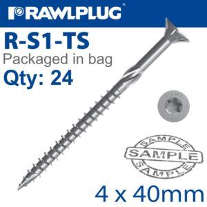 R-ts hardened screw 4.0x40mm x24 per bag(RAW R-S1-TS-4040)