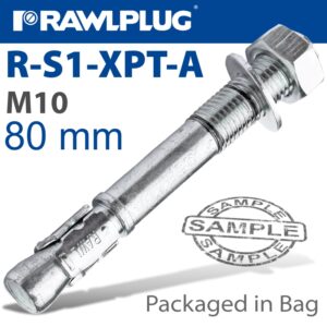 Throughbolt 10x80mm x4 -bag(RAW R-S1-XPT-A410080-4)