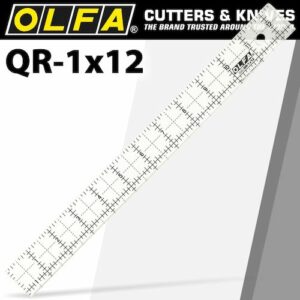 Quilt ruler 1' x 12' with grid(RUL QR-1X12)