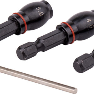 Drill bit adaptor set 3pc 3.4.5mm fem rnd- grub screw type 1/4'm hex s(T AD0345)