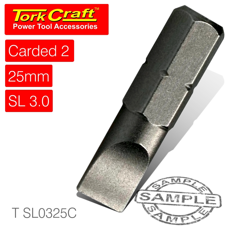 S/d insert bit 3mmx25mm 2/card(T SL0325C)
