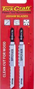 T-shank jigsaw blade for wood 2.5mm 10tpi 100mm 2pc(TC T101B-2)