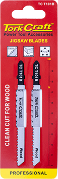 T-shank jigsaw blade for wood 2.5mm 10tpi 100mm 2pc(TC T101B-2)