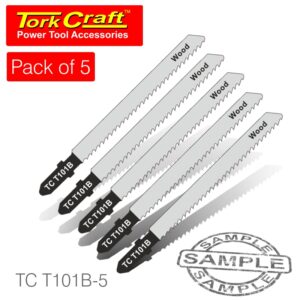 T-shank jigsaw blade for wood 2.5mm 10tpi 100mm 5pc(TC T101B-5)