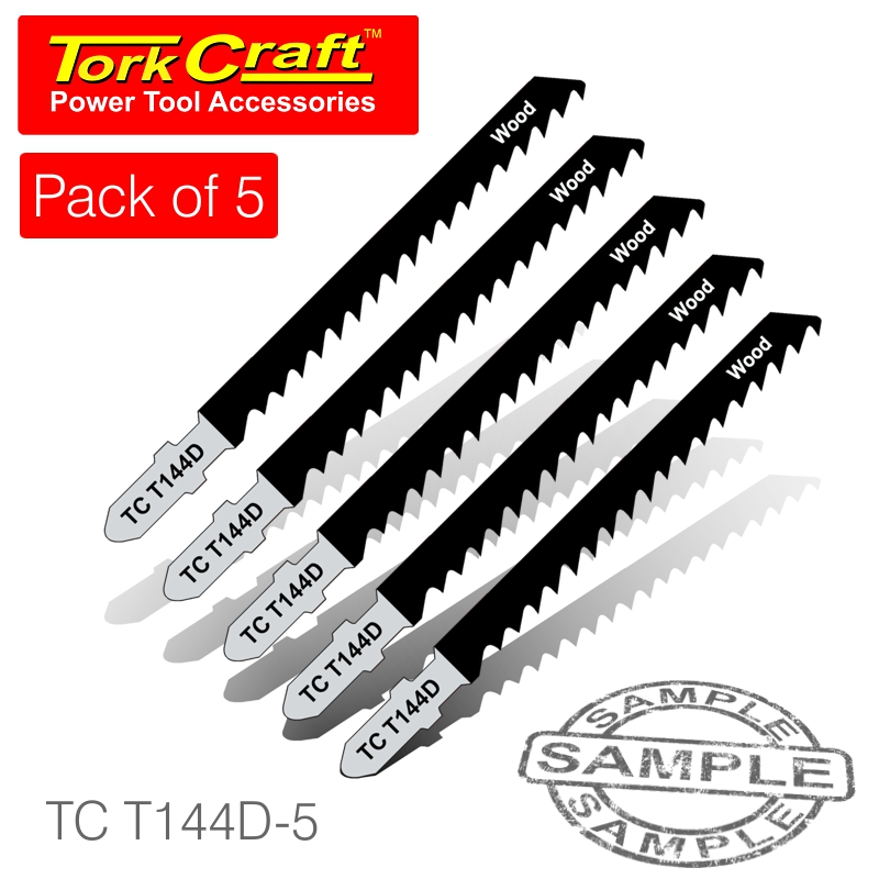 T-shank jigsaw blade fast cut for wood 4mm 6tpi 5pc(TC T144D-5)
