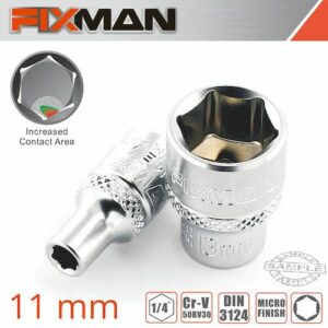 Fixman 1/4' drive hex socket 11mm(FIX H0110M)